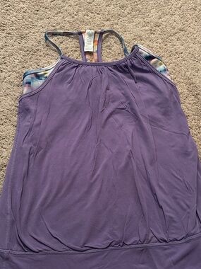 Ivivva Lavender Racerback Tank with Multicolor Printed Trim